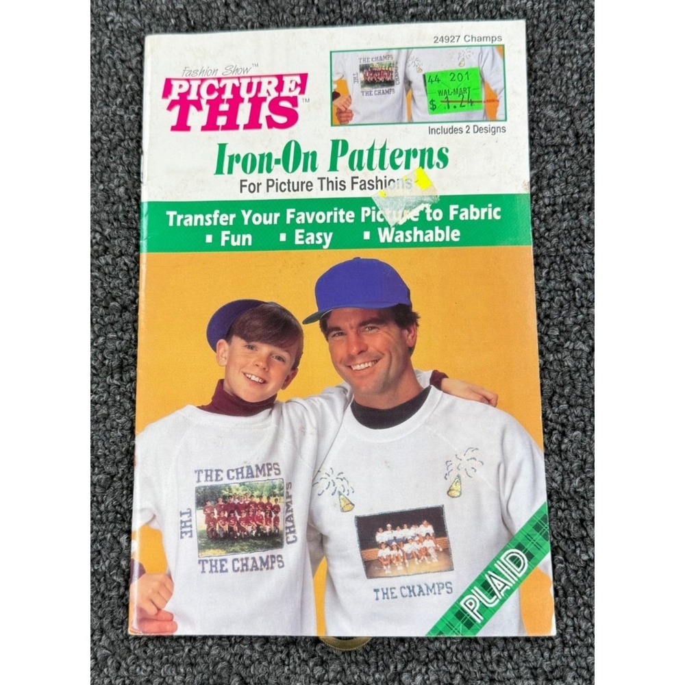 Vintage Plaid Picture This Iron-On Transfers 24927 Champs Sports‎
